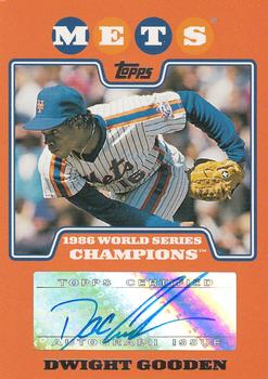 2008 Topps Gift Sets New York Mets - 1986 World Series Champions Autographs #86-DG Dwight Gooden Front