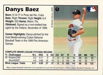 2000 Arizona Fall League Prospects #1 Danys Baez Back