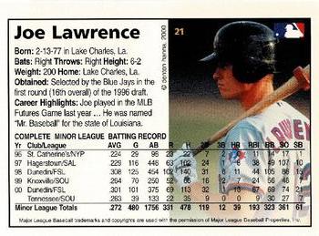 2000 Arizona Fall League Prospects #21 Joe Lawrence Back