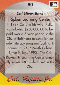 1995 Star Cal Ripken, Jr. 110 (Unlicensed) #60 Cal Ripken Jr. Back