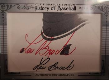 2014 Leaf Cut Signature History of Baseball Edition #NNO Lou Brock Front
