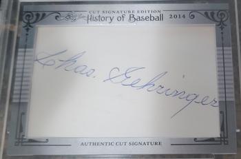 2014 Leaf Cut Signature History of Baseball Edition #NNO Charlie Gehringer Front