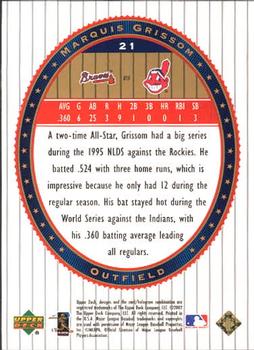 2002 Upper Deck World Series Heroes #21 Marquis Grissom Back