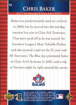 2002 Upper Deck World Series Heroes #95 Chris Baker Back