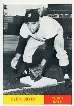 1980 Galasso B&W 1961 New York Yankees #6 Clete Boyer Front