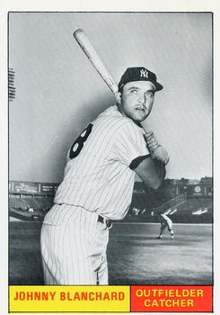 1980 Galasso B&W 1961 New York Yankees #9 Johnny Blanchard Front
