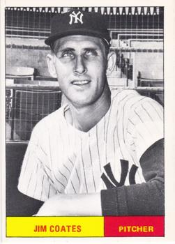1980 Galasso B&W 1961 New York Yankees #16 Jim Coates Front