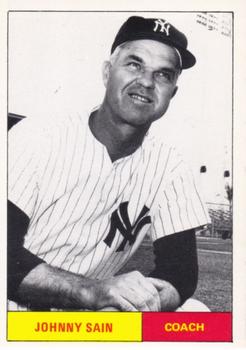 1980 Galasso B&W 1961 New York Yankees #NNO Johnny Sain Front