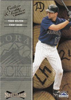 2004 Donruss Leather & Lumber - Naturals #N-7 Todd Helton Front