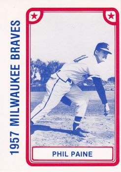 1980 TCMA 1957 Milwaukee Braves #003 Phil Paine Front