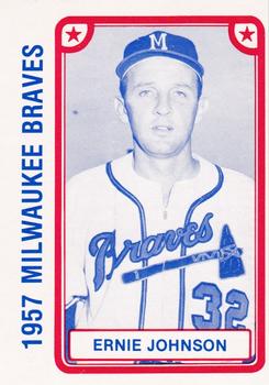 1980 TCMA 1957 Milwaukee Braves #007 Ernie Johnson Front