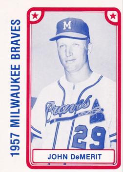 1980 TCMA 1957 Milwaukee Braves #012 John DeMerit Front