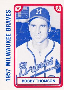 1980 TCMA 1957 Milwaukee Braves #015 Bobby Thomson Front