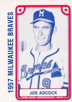 1980 TCMA 1957 Milwaukee Braves #028 Joe Adcock Front