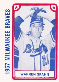 1980 TCMA 1957 Milwaukee Braves #031 Warren Spahn Front