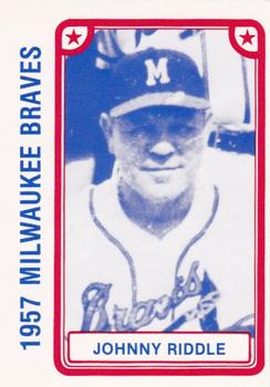 1980 TCMA 1957 Milwaukee Braves #034 Johnny Riddle Front