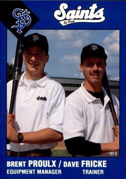 1993 St. Paul Saints #NNO Brent Proulx / Dave Fricke Front