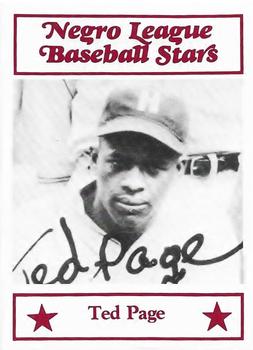 1984 Decathlon Negro League Baseball Stars #2 Ted Page Front