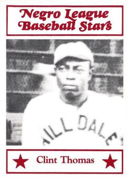 1984 Decathlon Negro League Baseball Stars #33 Clint Thomas Front