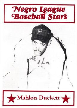 1984 Decathlon Negro League Baseball Stars #40 Mahlon Duckett Front