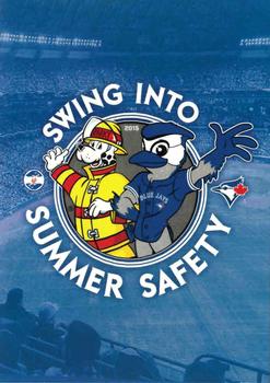 2015 Toronto Blue Jays Fire Safety #NNO Natural Gas Safety Back