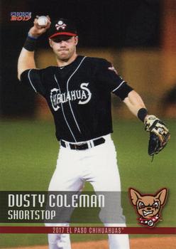 2017 Choice El Paso Chihuahuas #6 Dusty Coleman Front