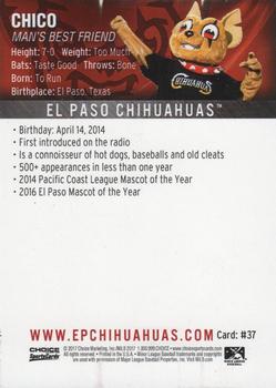2017 Choice El Paso Chihuahuas #37 Chico Back