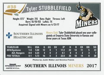 2017 Grandstand Southern Illinois Miners #NNO Tyler Stubblefield Back