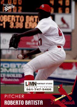 2004 MultiAd Palm Beach Cardinals #3 Roberto Batista Front