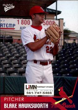 2004 MultiAd Palm Beach Cardinals #14 Blake Hawksworth Front