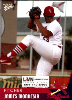 2004 MultiAd Palm Beach Cardinals #17 James Mondesir Front