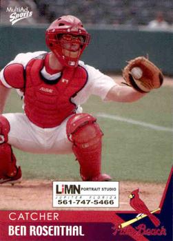 2004 MultiAd Palm Beach Cardinals #21 Ben Rosenthal Front