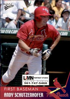 2004 MultiAd Palm Beach Cardinals #24 Andy Schutzenhofer Front