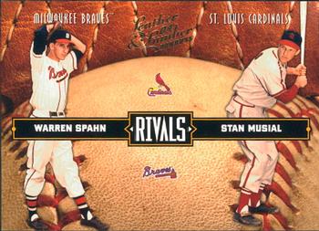 2004 Donruss Leather & Lumber - Rivals #LLR-3 Warren Spahn / Stan Musial Front