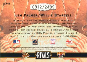 2004 Donruss Leather & Lumber - Rivals #LLR-8 Jim Palmer / Willie Stargell Back