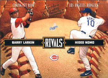 2004 Donruss Leather & Lumber - Rivals #LLR-16 Barry Larkin / Hideo Nomo Front