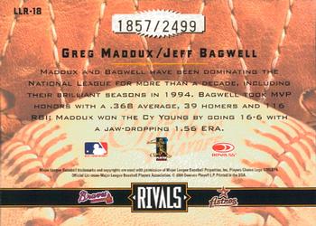 2004 Donruss Leather & Lumber - Rivals #LLR-18 Greg Maddux / Jeff Bagwell Back