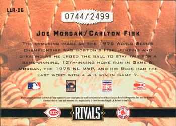 2004 Donruss Leather & Lumber - Rivals #LLR-26 Joe Morgan / Carlton Fisk Back