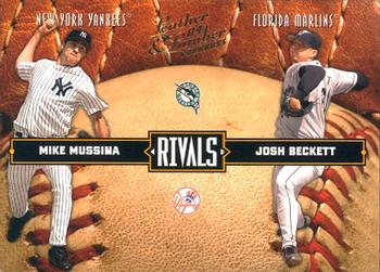 2004 Donruss Leather & Lumber - Rivals #LLR-30 Mike Mussina / Josh Beckett Front
