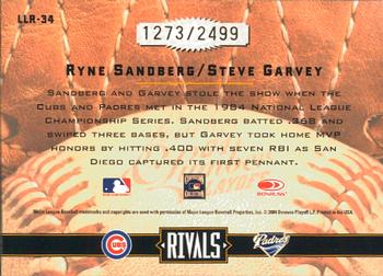 2004 Donruss Leather & Lumber - Rivals #LLR-34 Ryne Sandberg / Steve Garvey Back