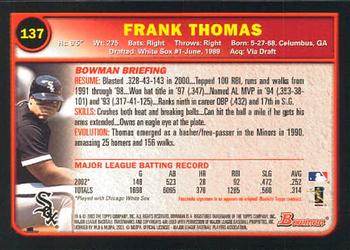 2003 Bowman #137 Frank Thomas Back