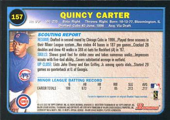 2003 Bowman #157 Quincy Carter Back