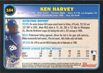 2003 Bowman #164 Ken Harvey Back