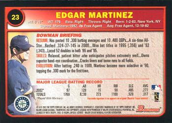 2003 Bowman #23 Edgar Martinez Back