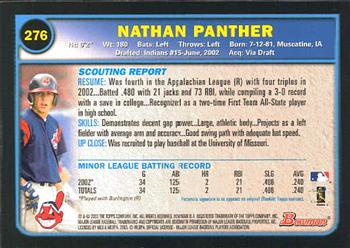 2003 Bowman #276 Nathan Panther Back