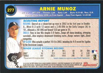 2003 Bowman #277 Arnie Munoz Back