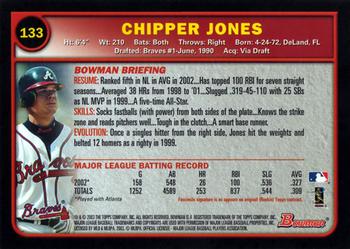2003 Bowman #133 Chipper Jones Back
