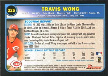 2003 Bowman #325 Travis Wong Back