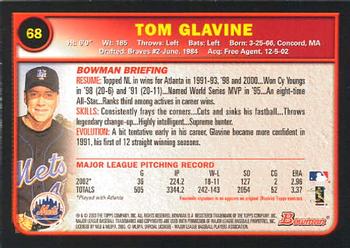 2003 Bowman #68 Tom Glavine Back