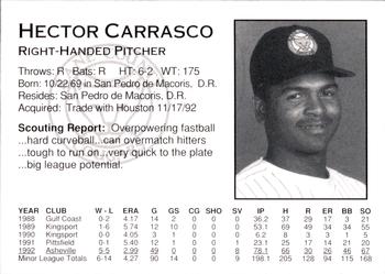 1993 Kane County Cougars #NNO Hector Carrasco Back